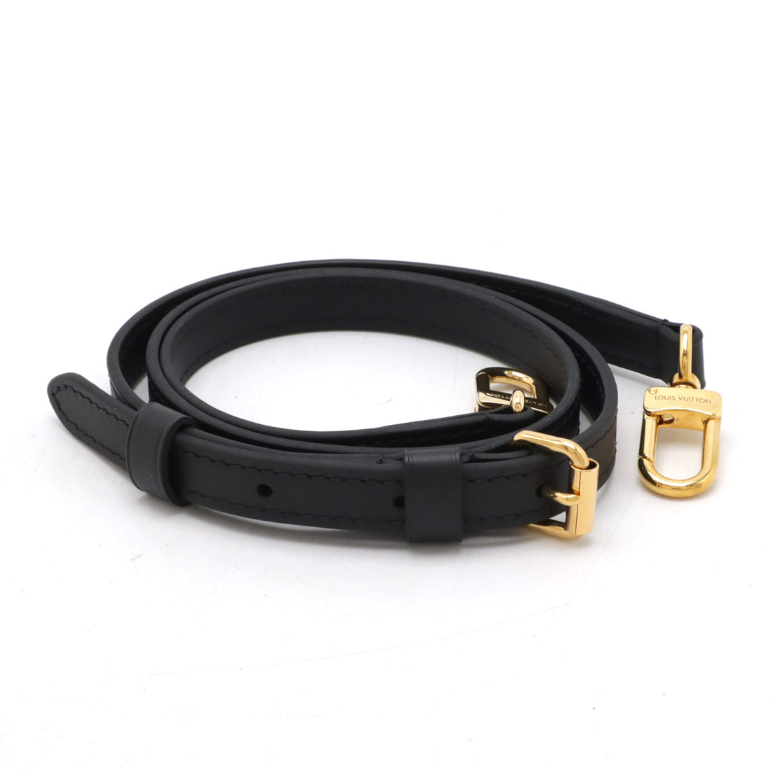 Louis Vuitton Shoulder Strap Black Gold Hardware in Pristine Condition