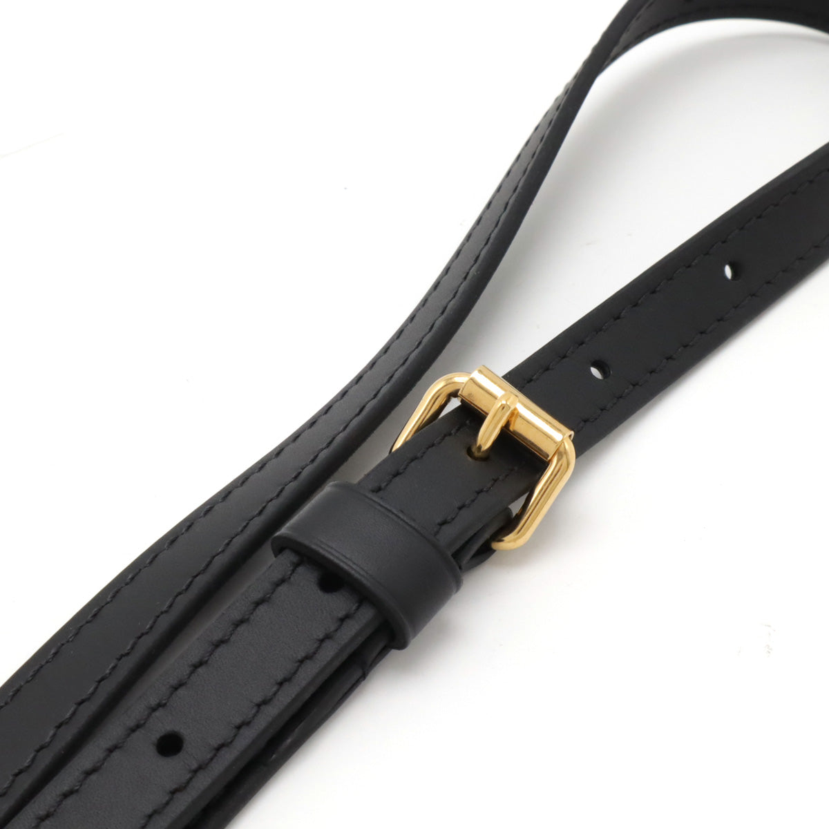 Louis Vuitton Shoulder Strap Black Gold Hardware in Pristine Condition