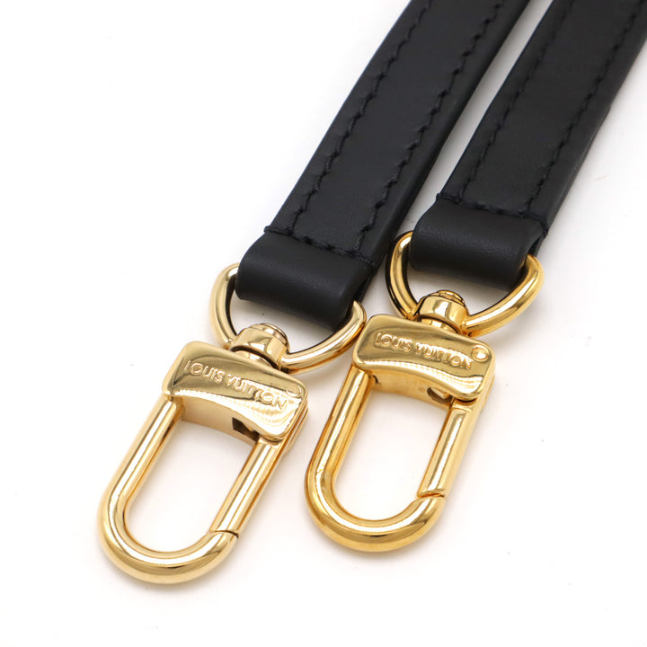 Louis Vuitton Shoulder Strap Black Gold Hardware in Pristine Condition