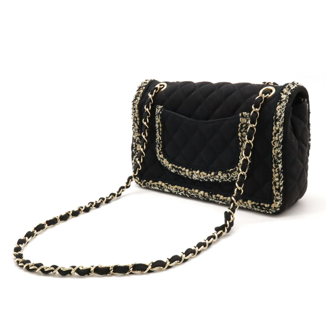 Chanel Matelasse Tweed Frill Chain Bag