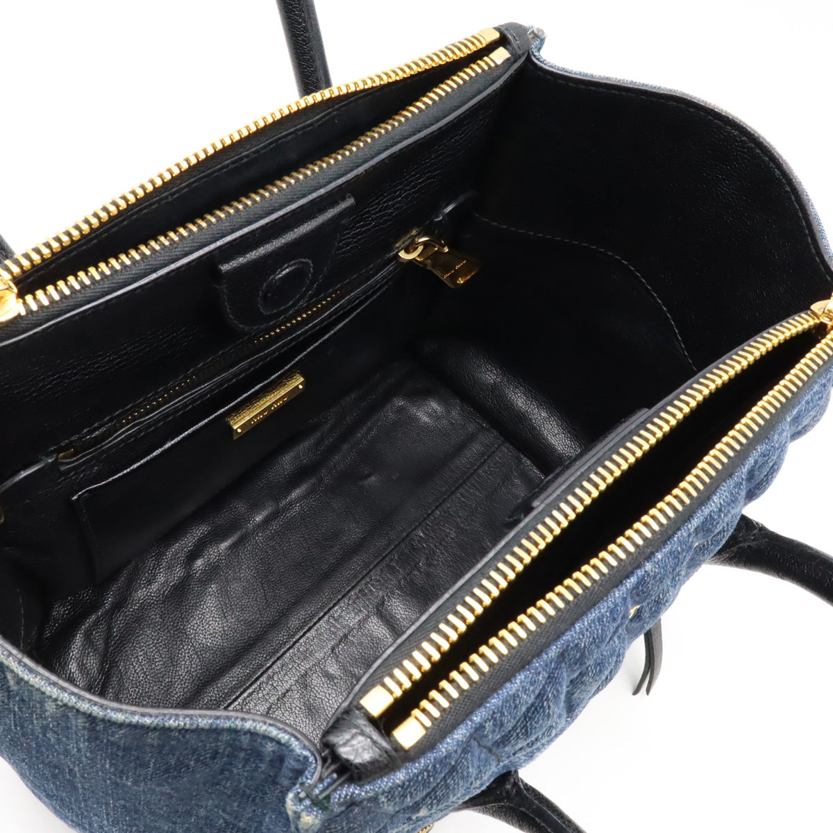 Miu Miu Denim Leather Biker 2WAY Handbag