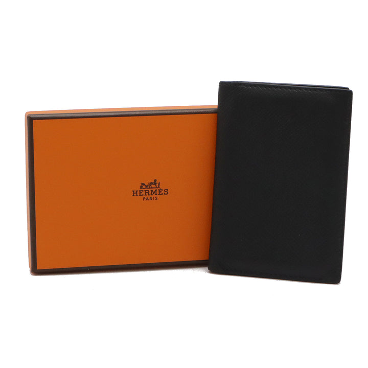 Hermes MC2 Euclid Card Case Black Leather in Very Good Condition