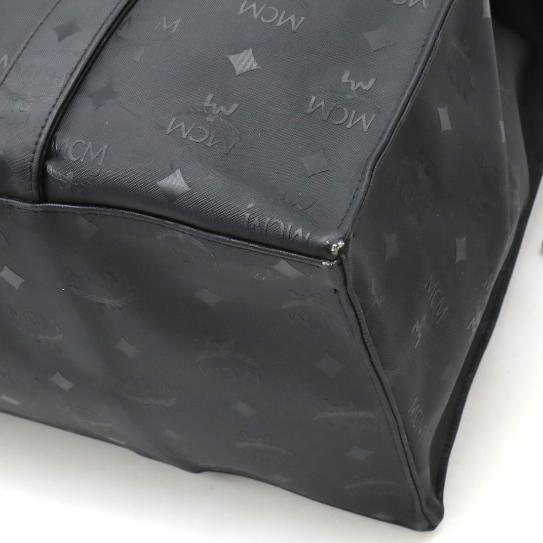 MCM PVC Leather Logo Tote Bag in Very Good Condition