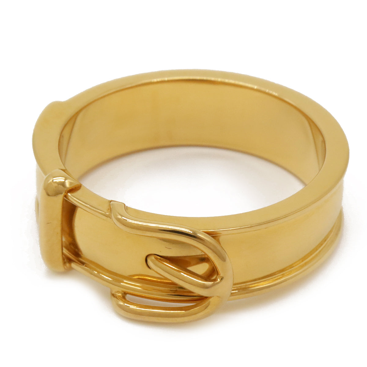 Hermes GP Buckle Scarf Ring Gold in Great Condition