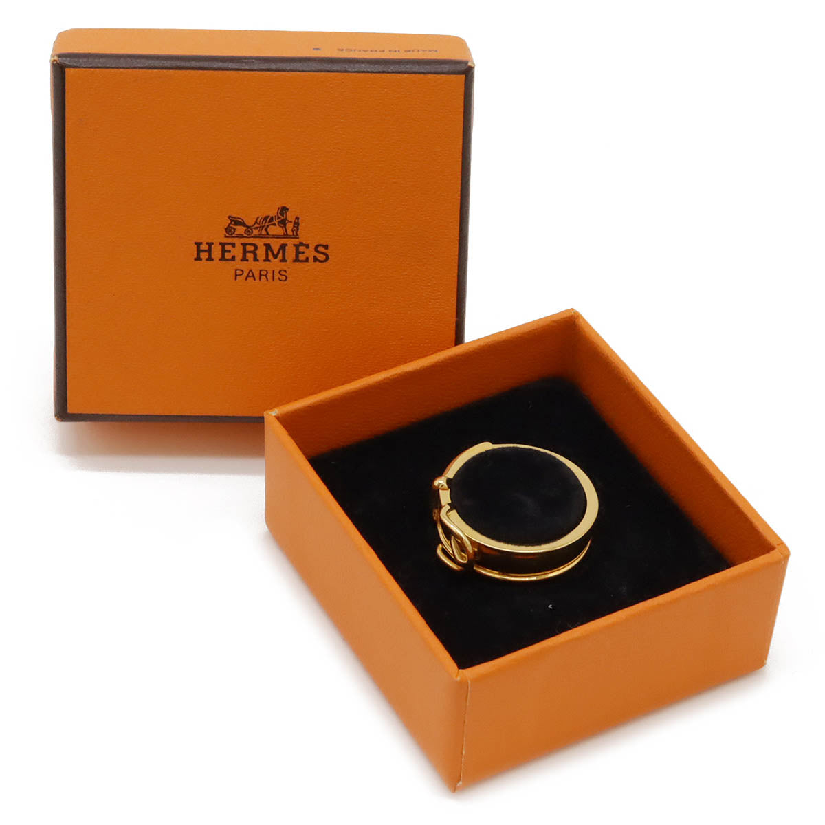 Hermes GP Buckle Scarf Ring Gold in Great Condition