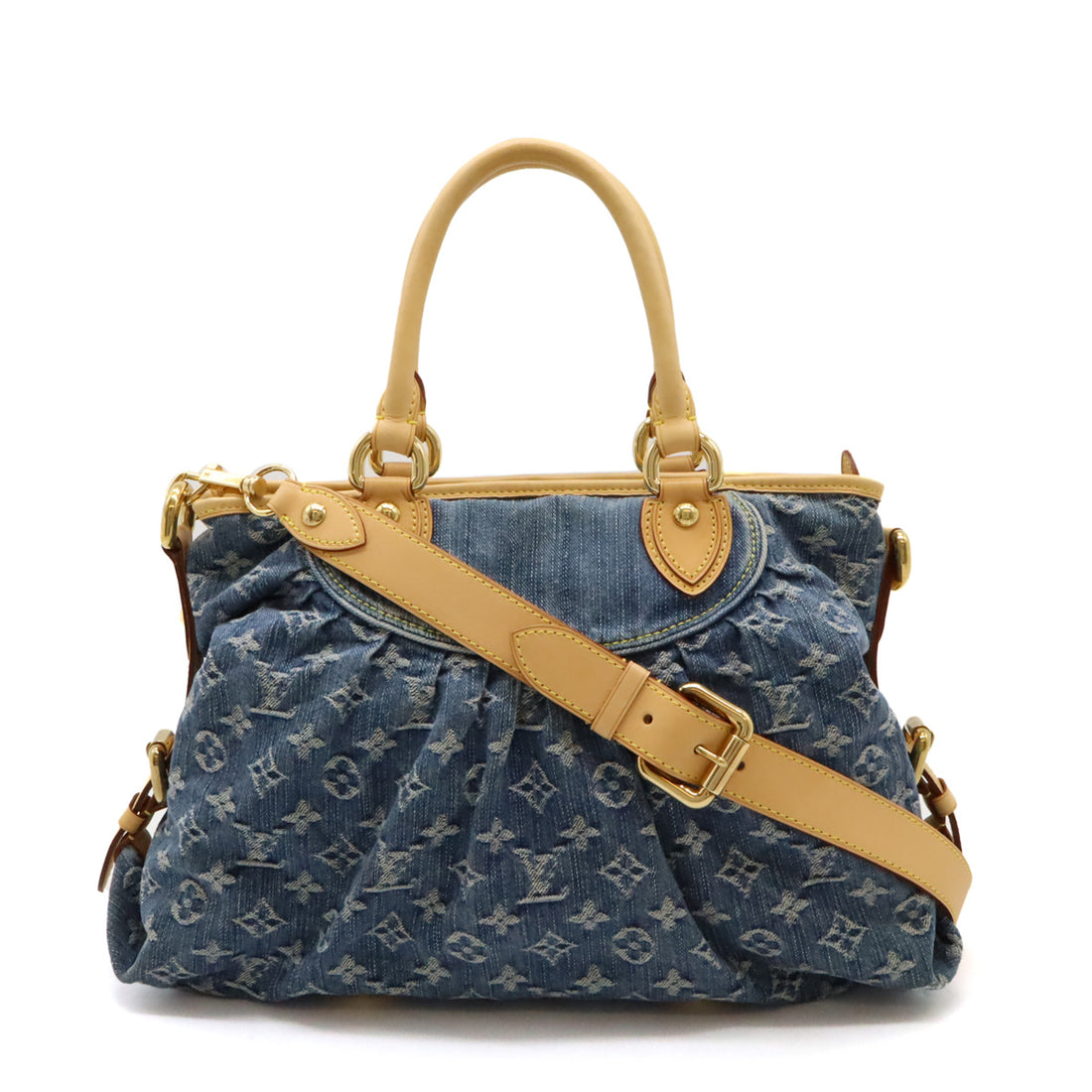 Louis Vuitton Monogram Denim Neo Cabby MM Tote Bag M95349 in Great Condition