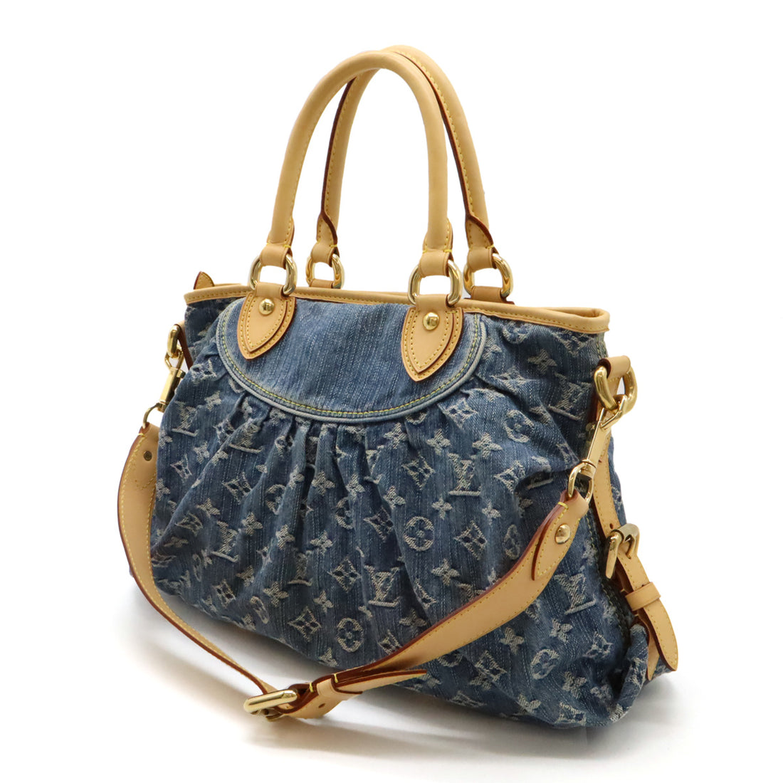 Louis Vuitton Monogram Denim Neo Cabby MM Tote Bag M95349 in Great Condition