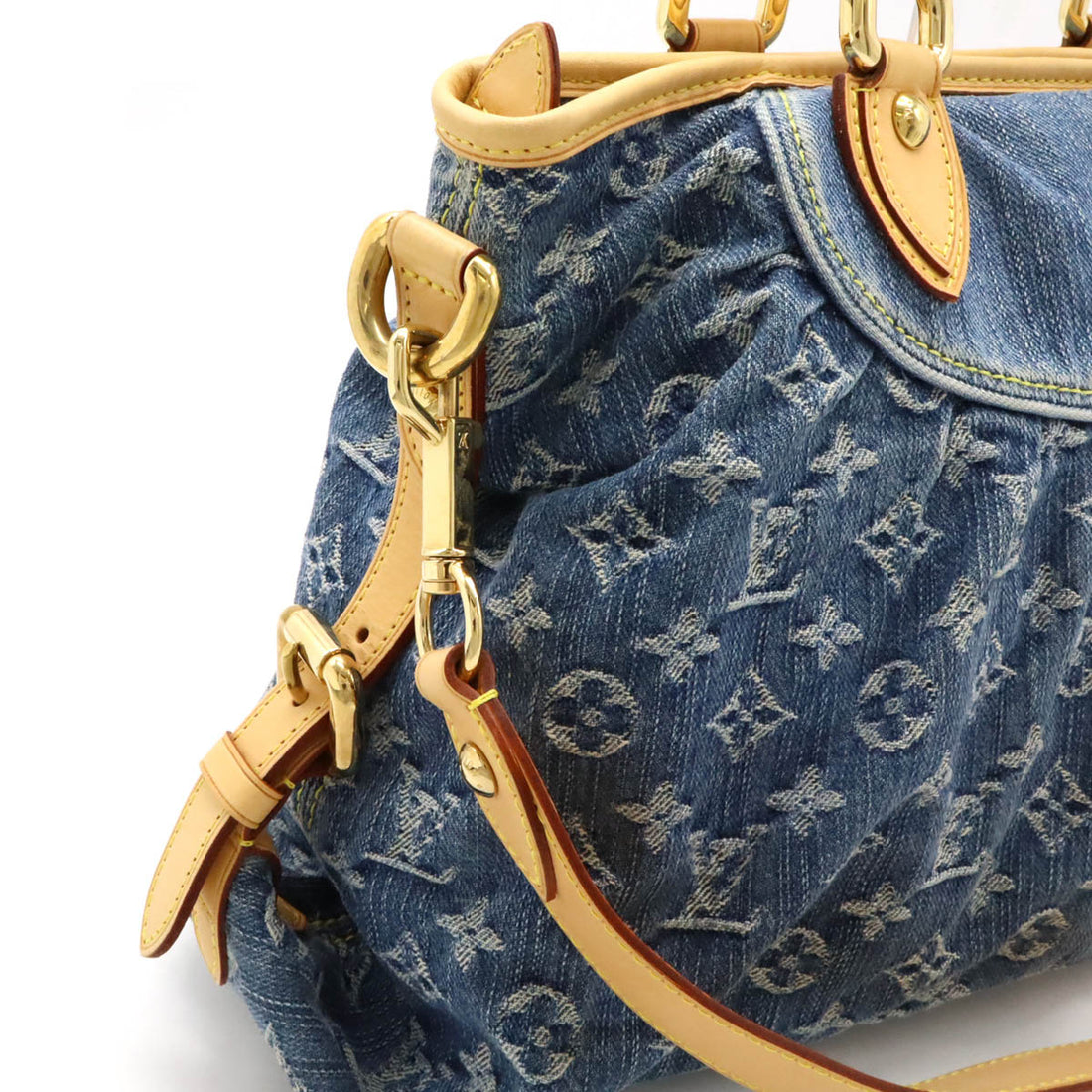 Louis Vuitton Monogram Denim Neo Cabby MM Tote Bag M95349 in Great Condition