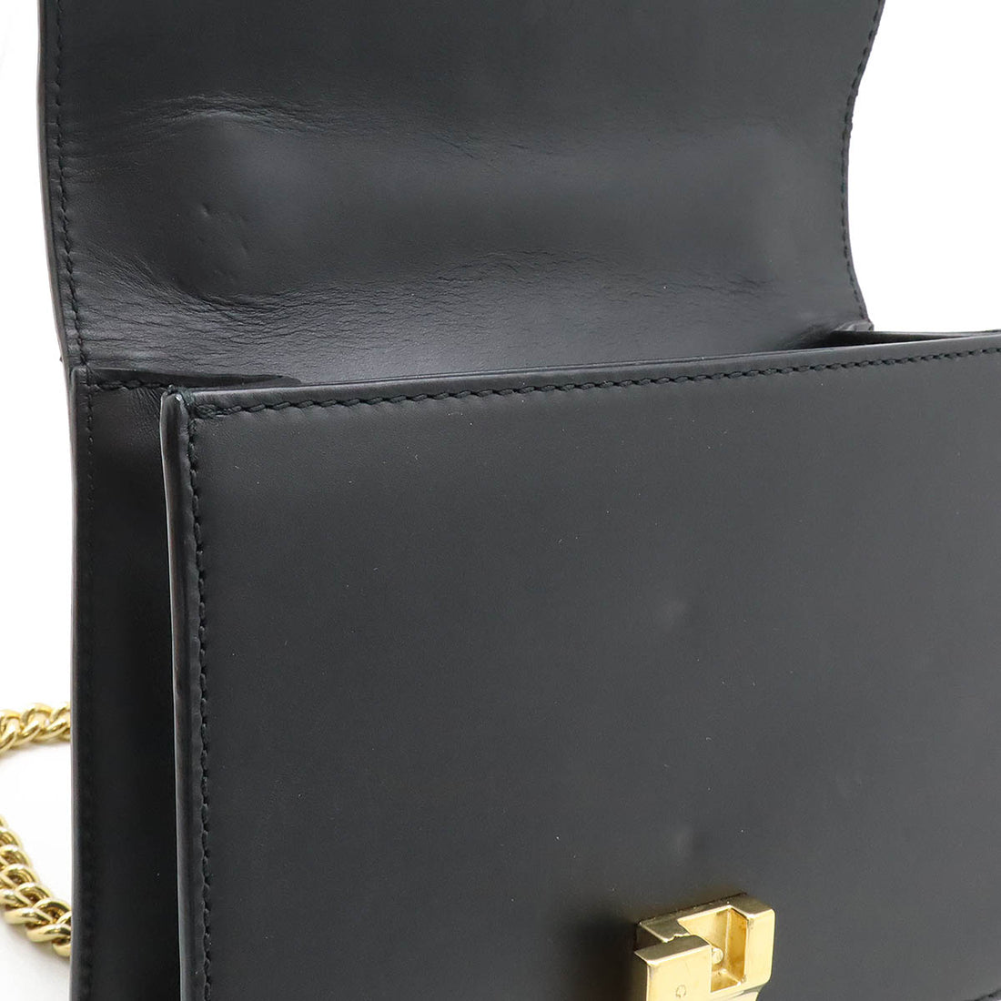 Gucci Sylvie Leather Mini Chain Bag Black