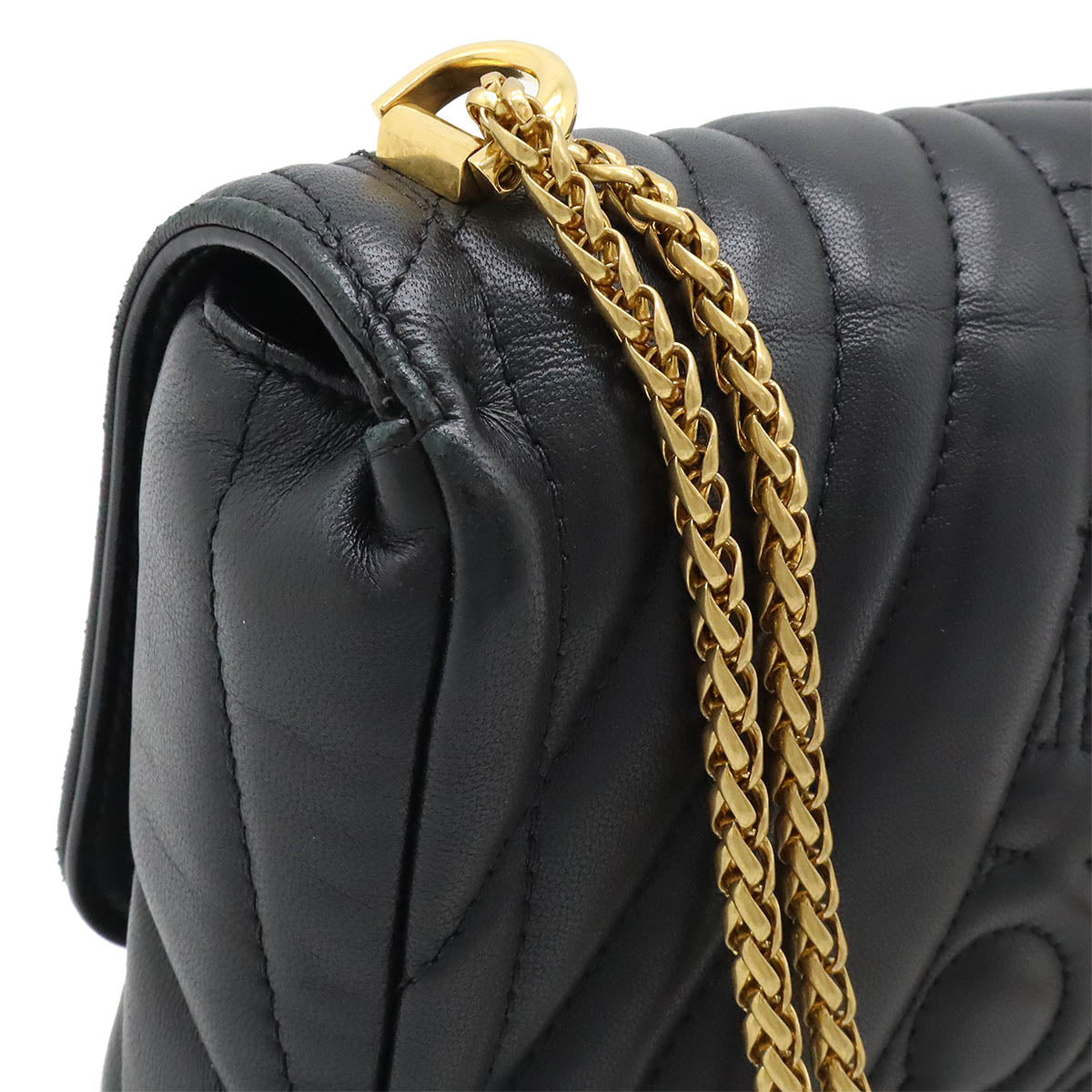 Versace Medusa Flap Quilted Leather 2WAY Chain Shoulder Bag