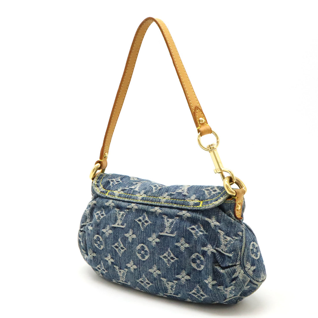 Louis Vuitton Monogram Denim Mini Pleaty Handbag M95050 in Very Good Condition