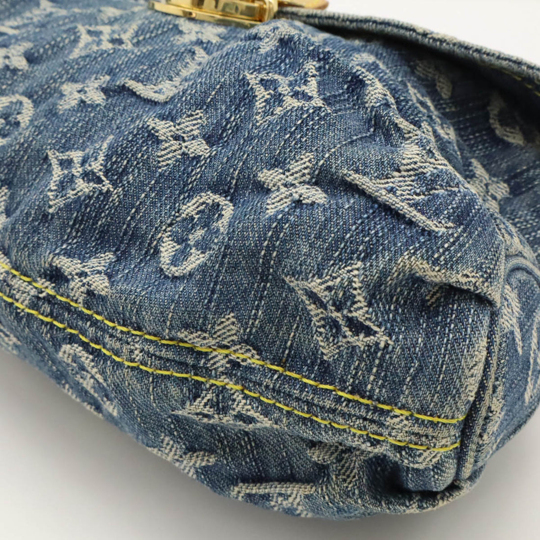 Louis Vuitton Monogram Denim Mini Pleaty Handbag M95050 in Very Good Condition