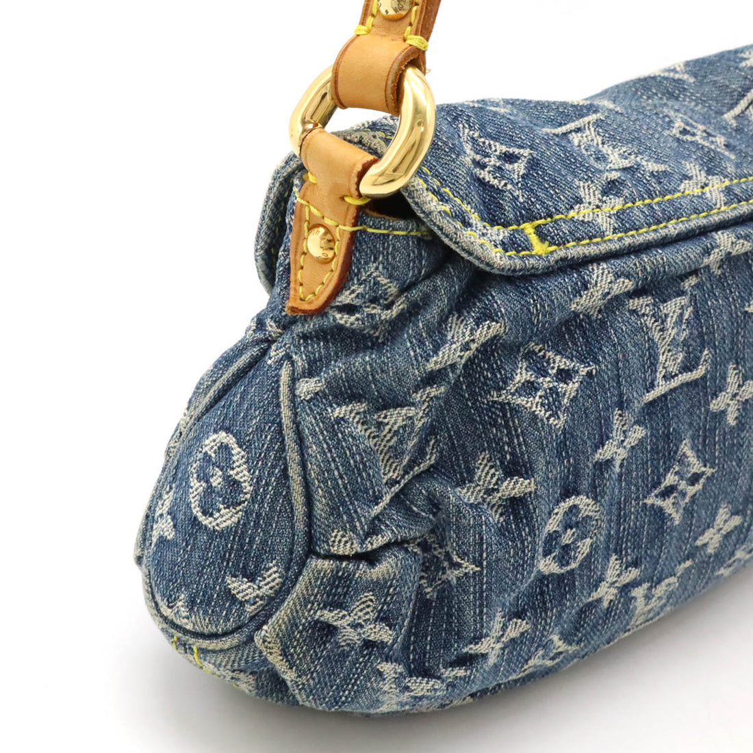 Louis Vuitton Monogram Denim Mini Pleaty Handbag M95050 in Very Good Condition