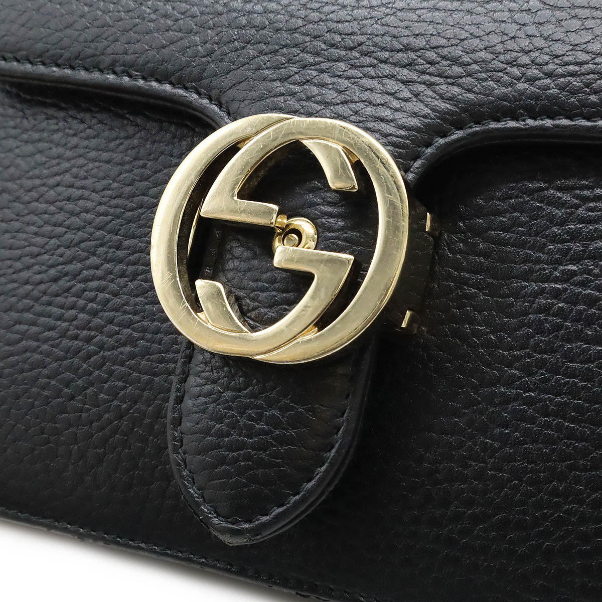 Gucci Leather Interlocking G Chain Shoulder Bag 510304