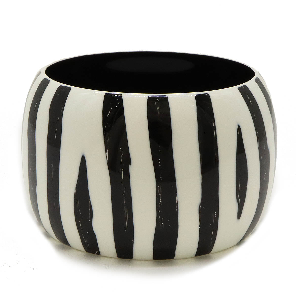 Hermes Zebra Lacquer Wood Bangle Bracelet