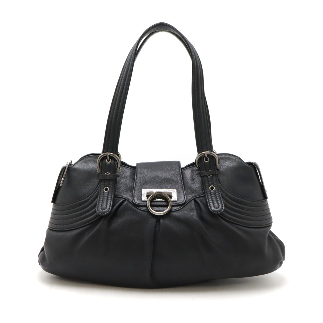 Salvatore Ferragamo Leather Gancini Shoulder Bag