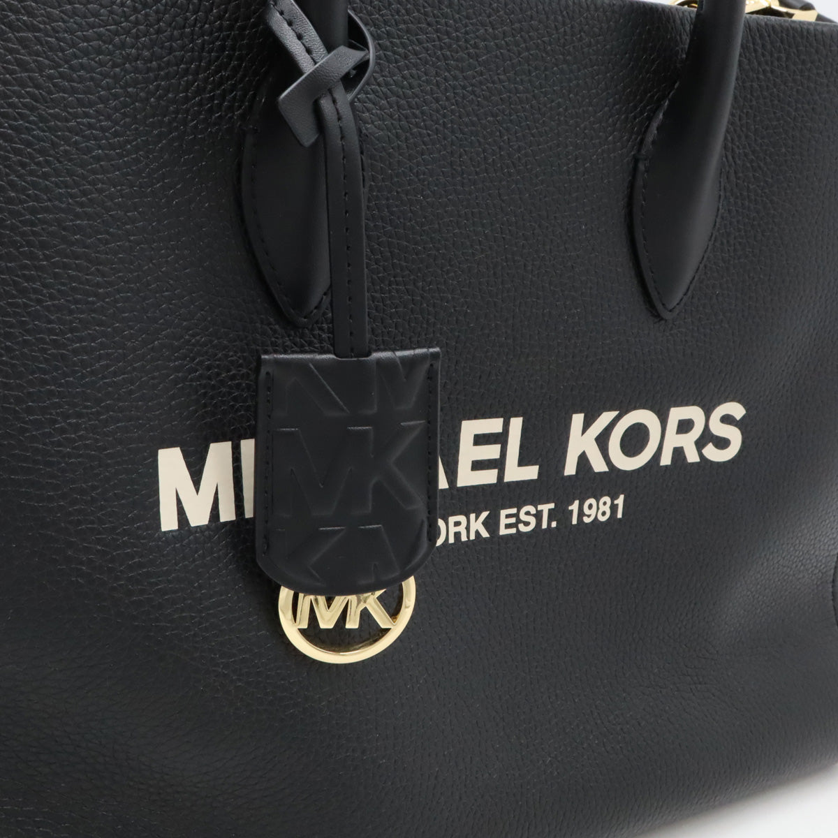 Michael Kors MIRELLA EW Medium Leather Tote Bag 2WAY Black