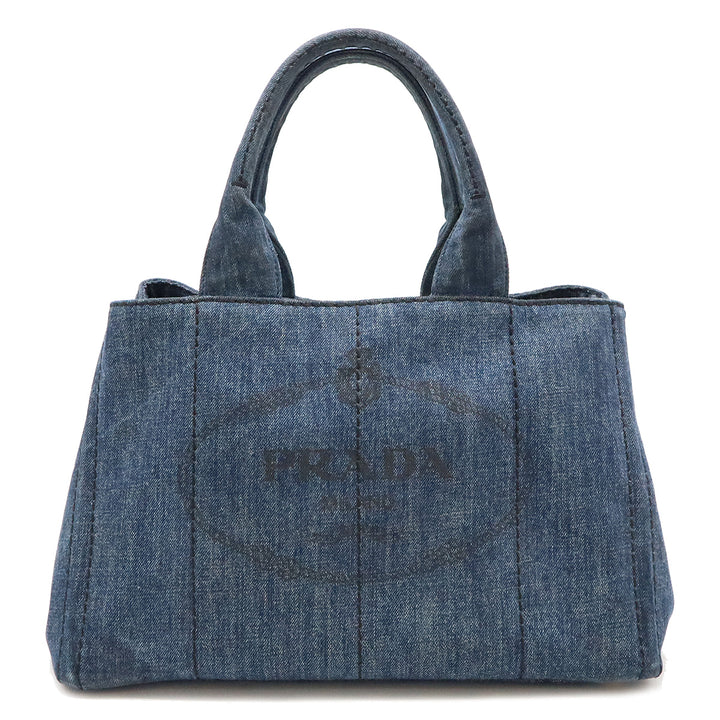 Prada Denim Canapa Tote Bag B1877B