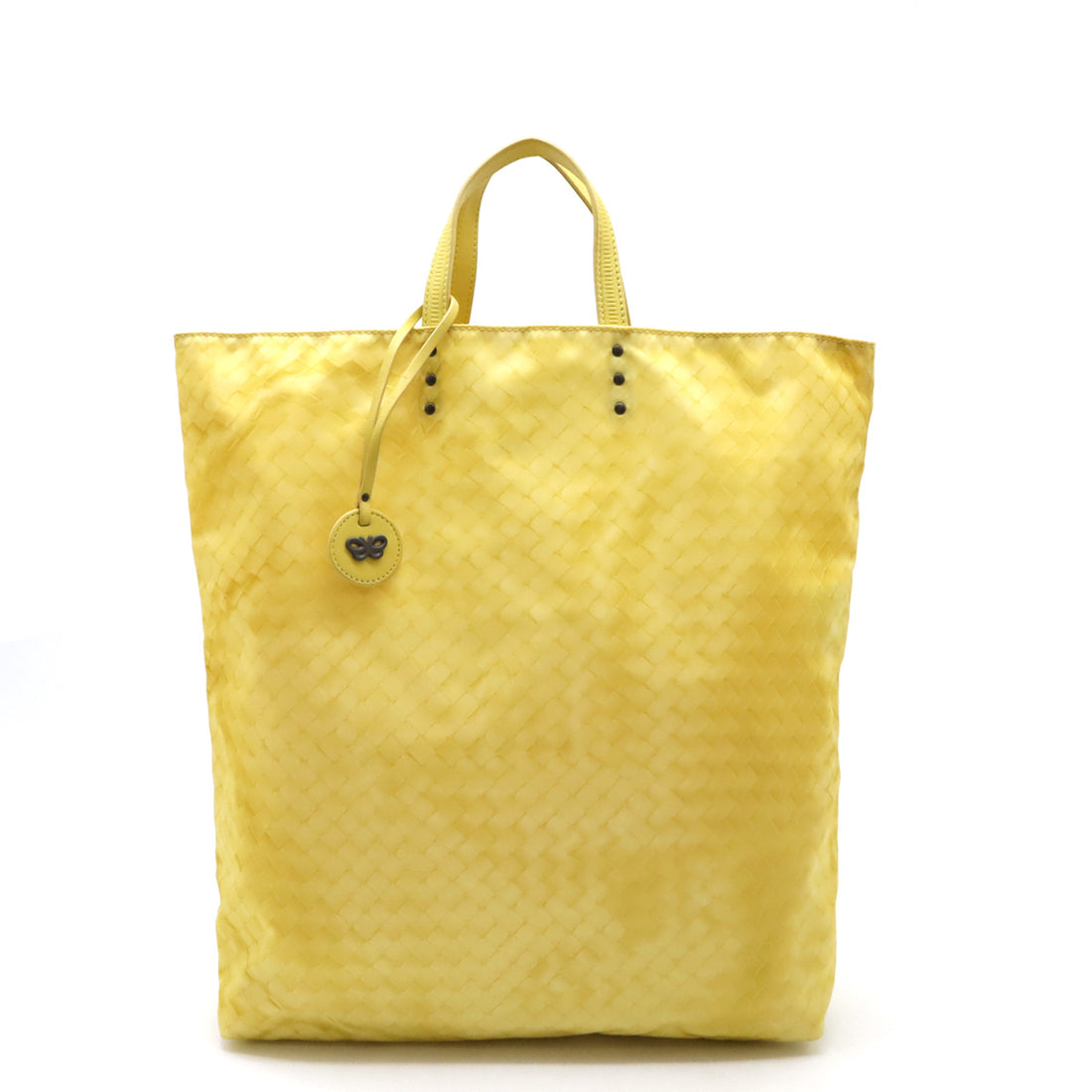 Bottega Veneta Nylon Leather Intreccio Tote Bag