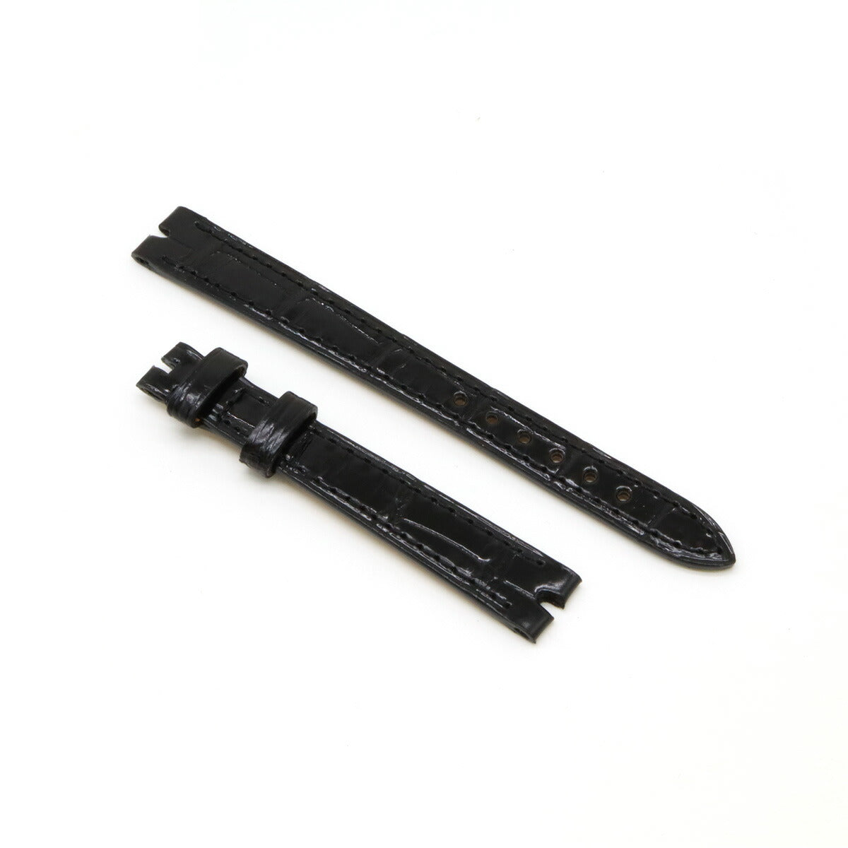 Van Cleef & Arpels Watch Strap Crocodile Leather Black