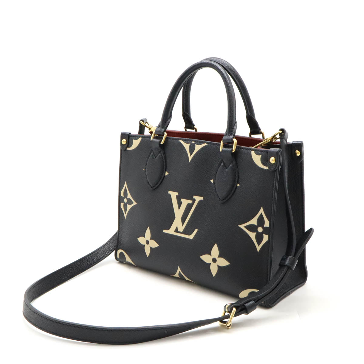 Louis Vuitton Monogram Empreinte OnTheGo PM Bicolor Handbag M45659 in Great Condition