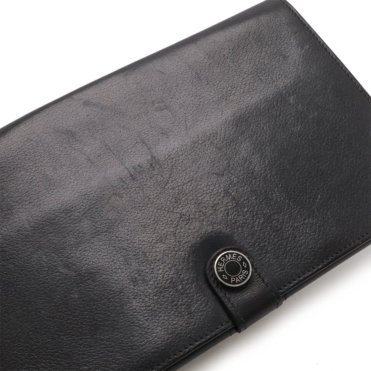 Hermes Evergrain Calfskin RMS Wallet Black