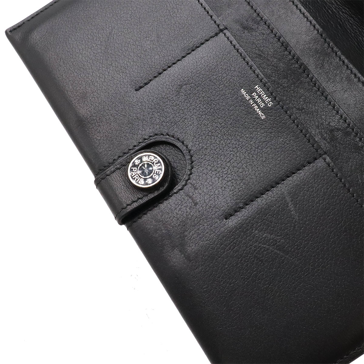 Hermes Evergrain Calfskin RMS Wallet Black