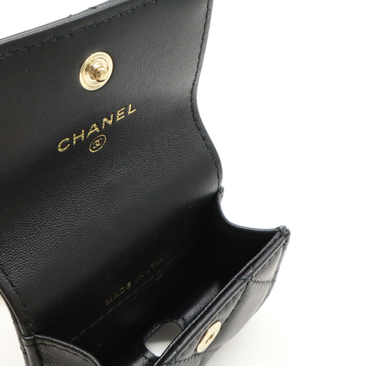 Chanel Leather Mini Matelasse Pouch