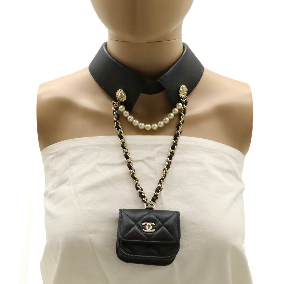 Chanel Leather Mini Matelasse Pouch