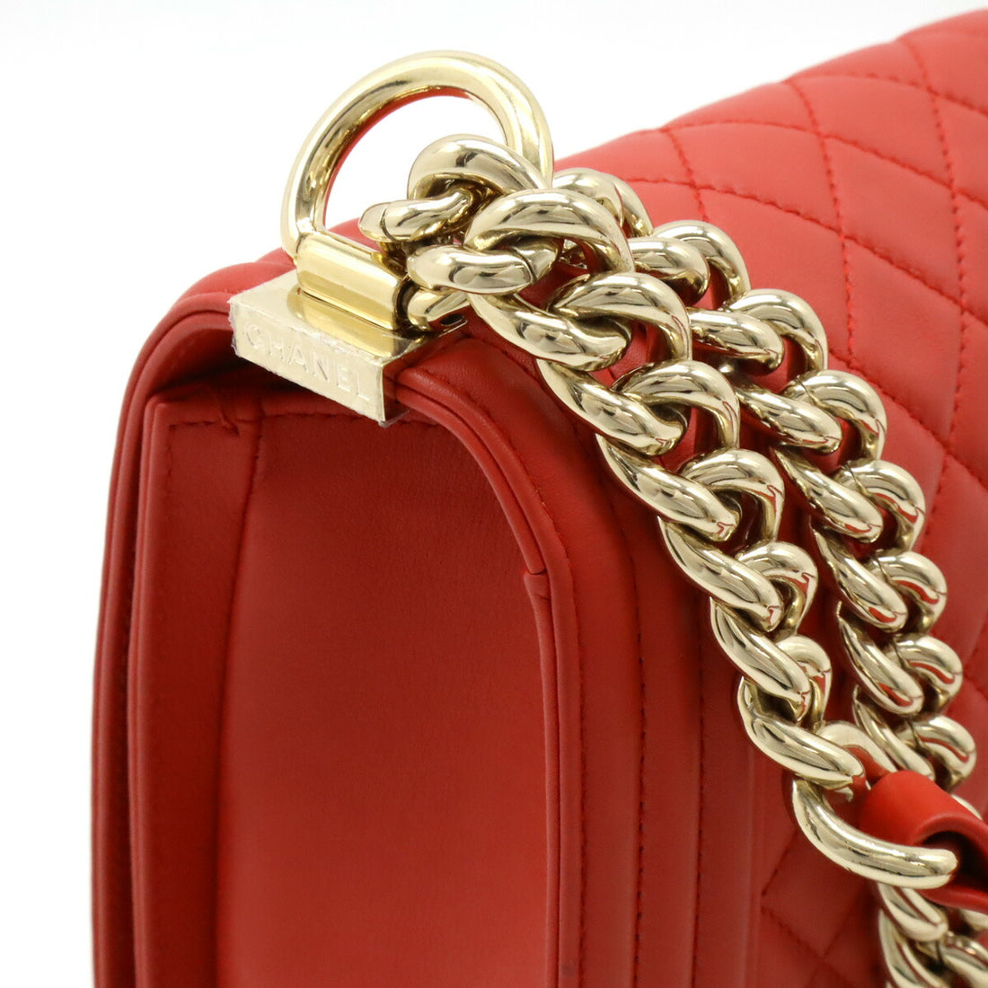 Chanel Boy Matelasse Leather Chain Shoulder Bag A67086