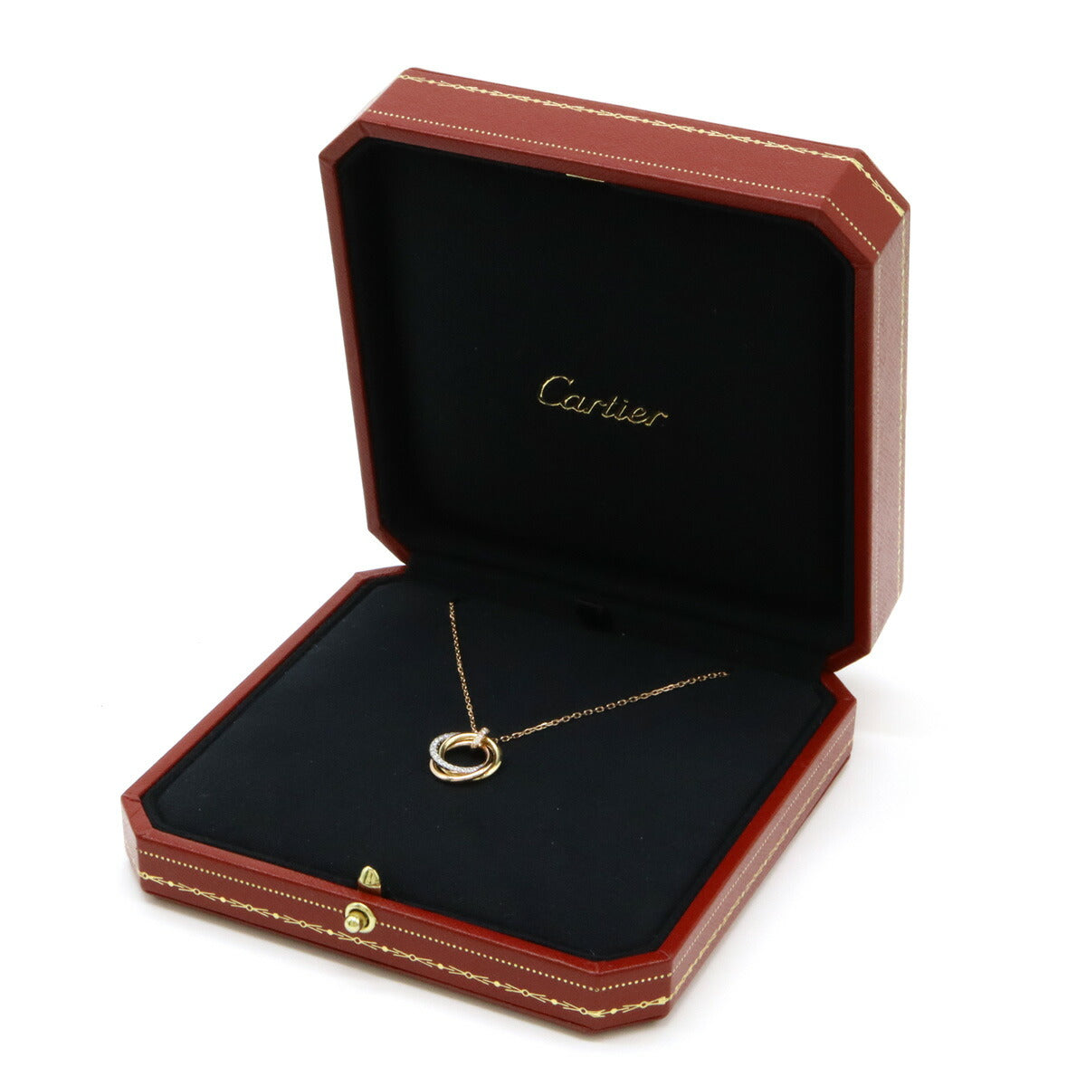 Cartier Trinity Necklace Pendant 3-Color Gold Diamond