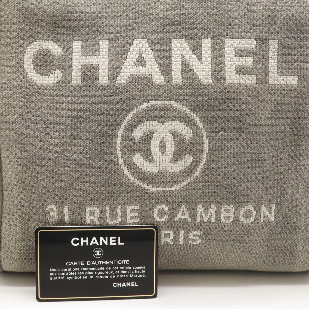 Chanel Deauville Canvas Leather Tote Bag A66939