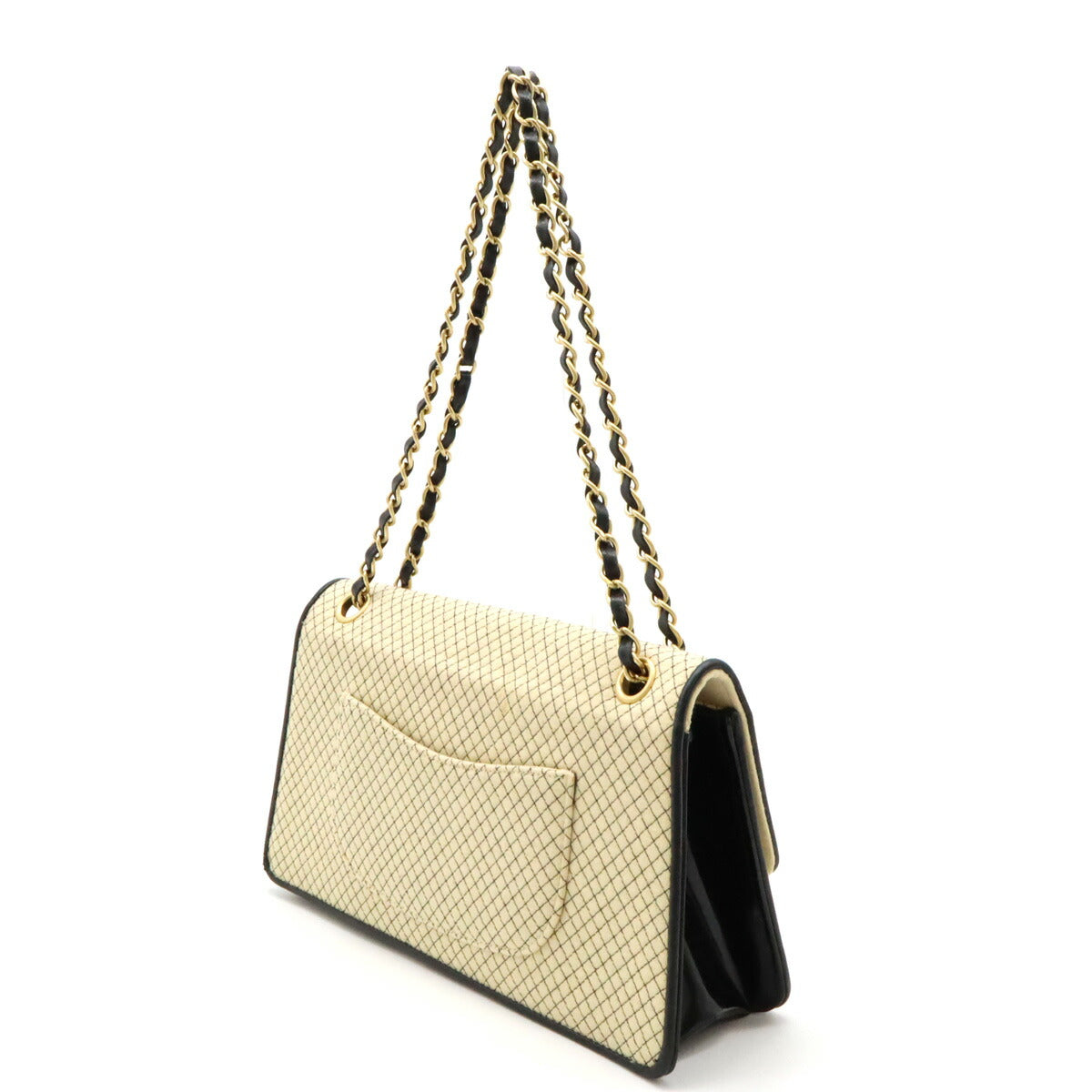 Chanel Micro Quilting Cotton Jersey/Enamel Leather Chain Shoulder Bag