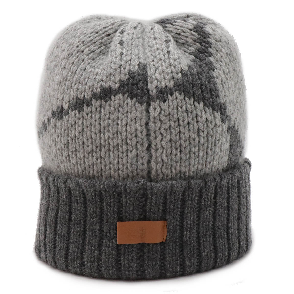 HERMES Cashmere Knit Hat Gray