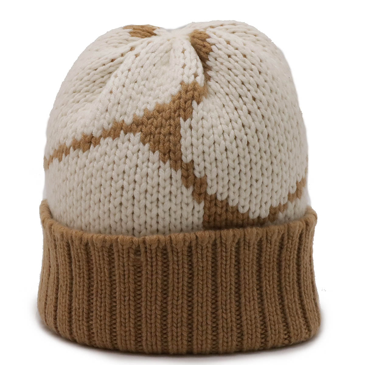 HERMES Cashmere Knit Hat Beige White