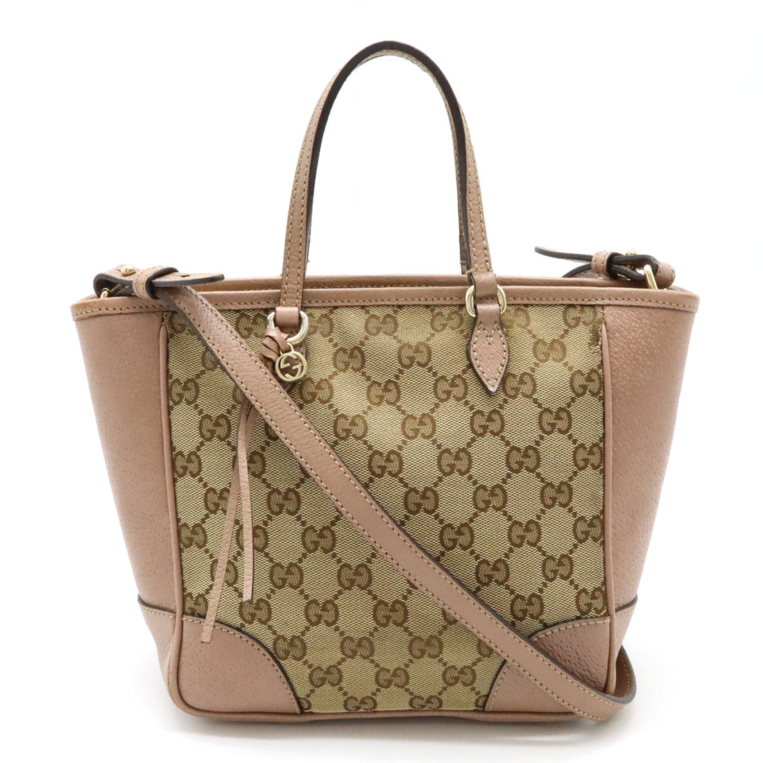 Gucci Bree Small GG Canvas Leather Handbag 353121