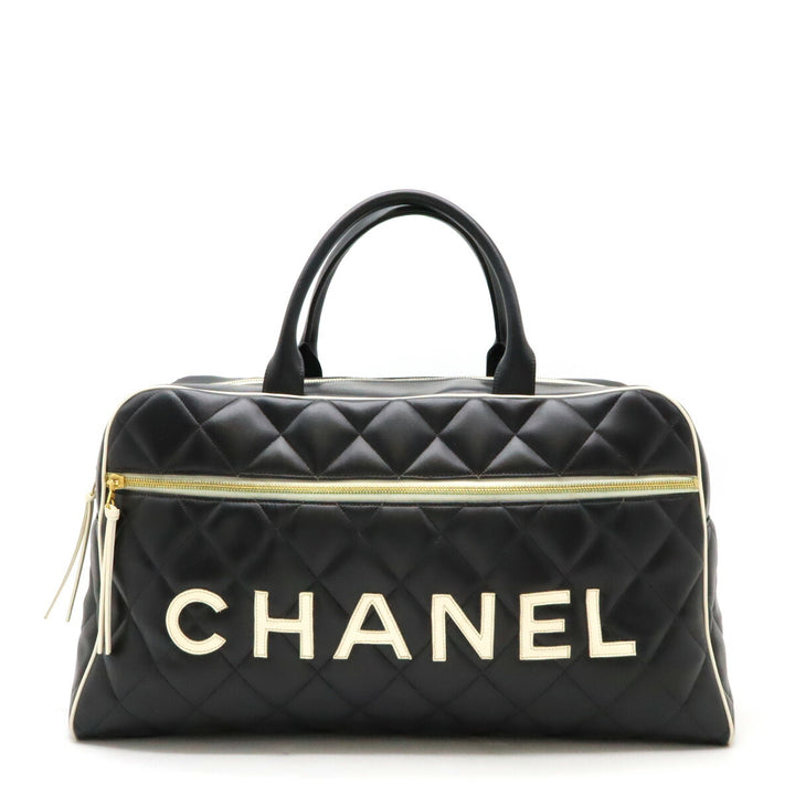 Chanel Leather Matelasse Bowling Bag