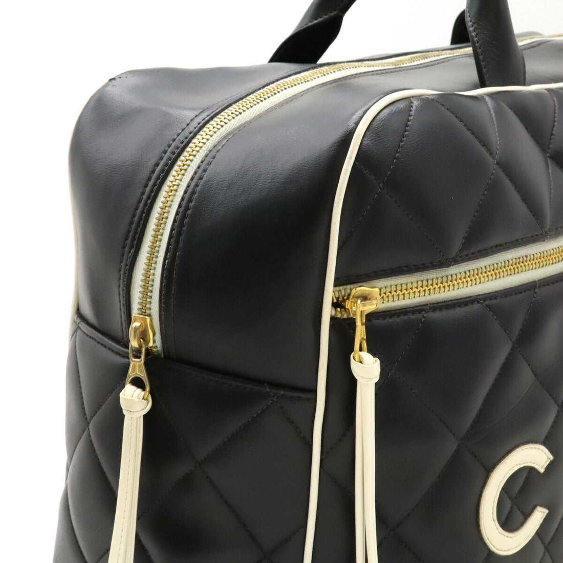 Chanel Leather Matelasse Bowling Bag