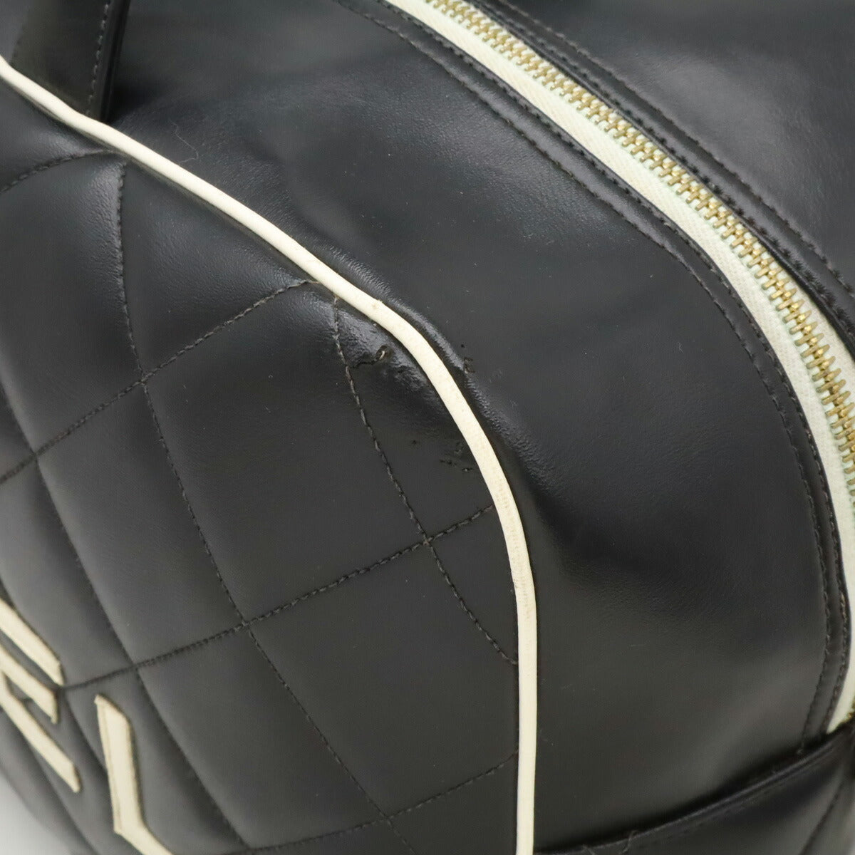 Chanel Leather Matelasse Bowling Bag