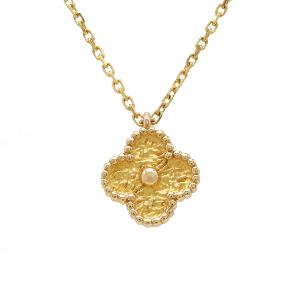 Van Cleef & Arpels Sweet Alhambra Pendant Necklace Pink Gold