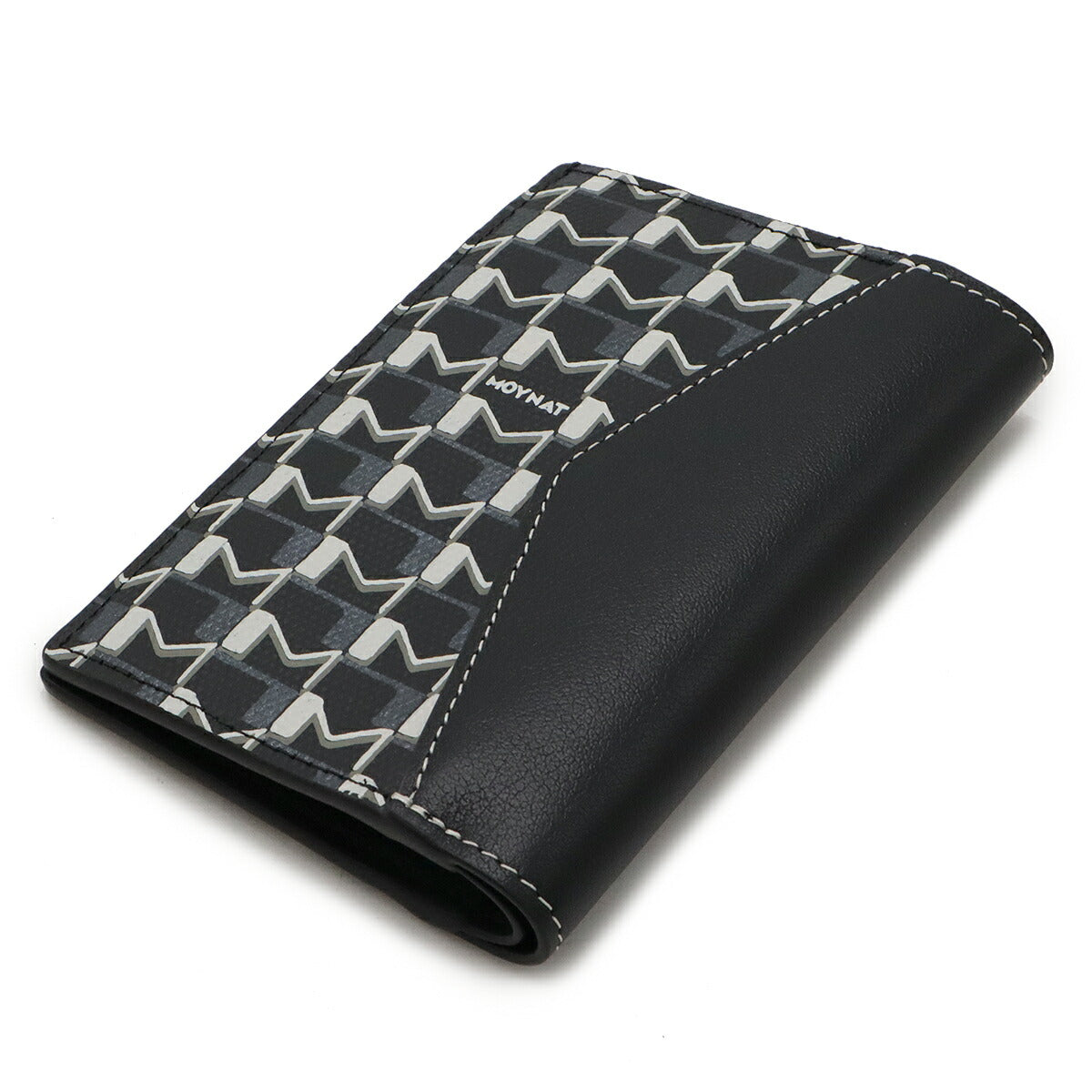 MOYNAT Canvas Leather Card Case Black White