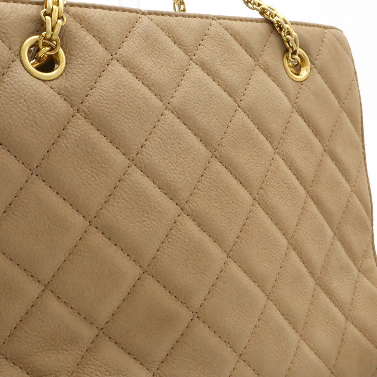 Chanel 2.55 Chain Tote Caviar Leather Beige