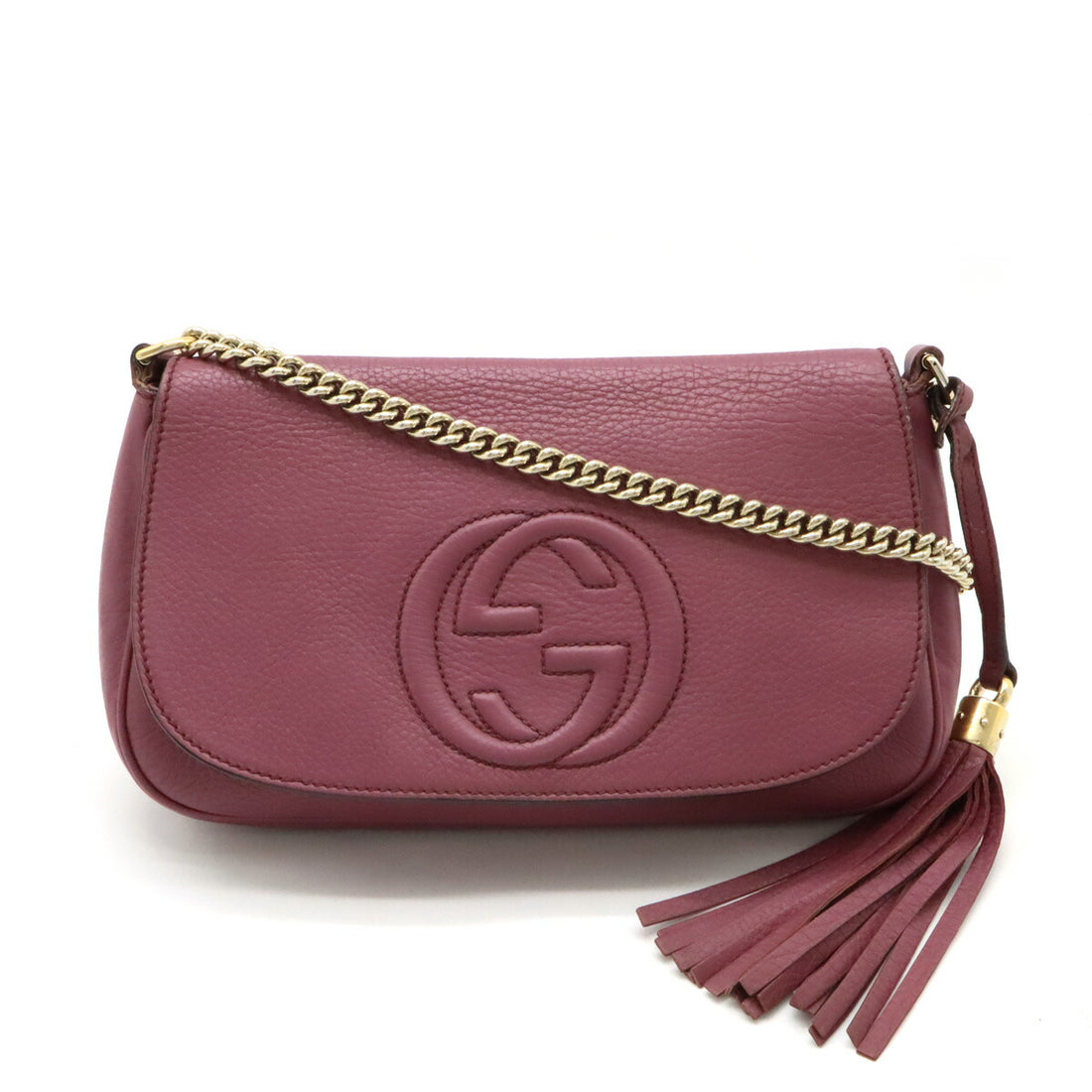 Gucci Soho Leather Fringe Tassel Chain Bag