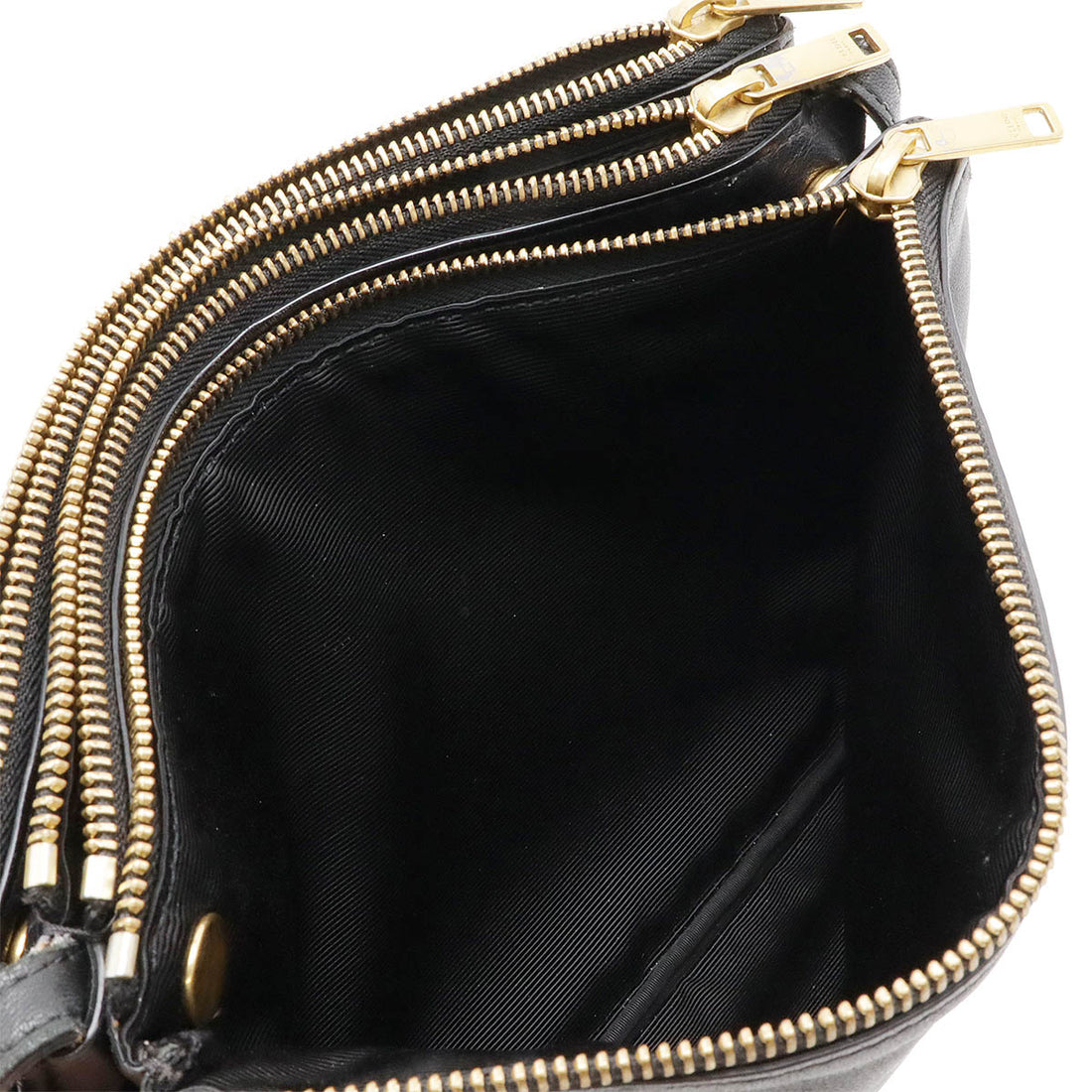 Celine Trio Large Lambskin Shoulder Bag Black