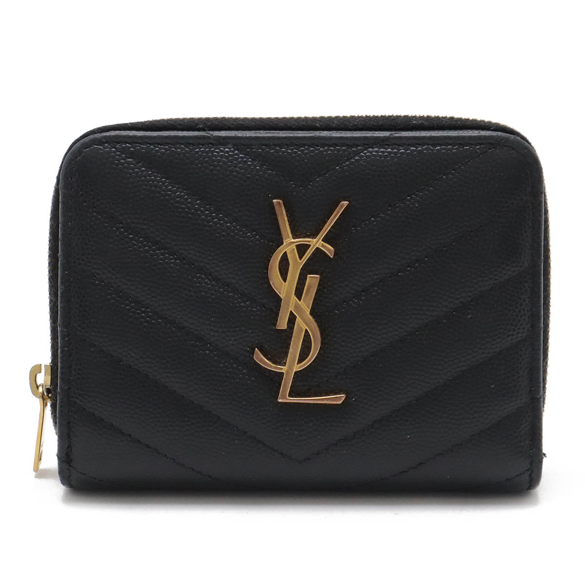 Yves Saint Laurent Leather Monogram Bifold Wallet