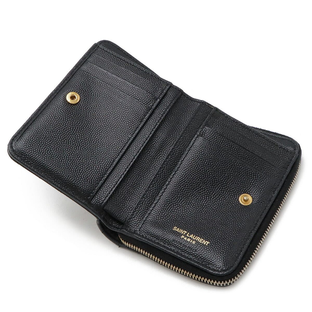 Yves Saint Laurent Leather Monogram Bifold Wallet