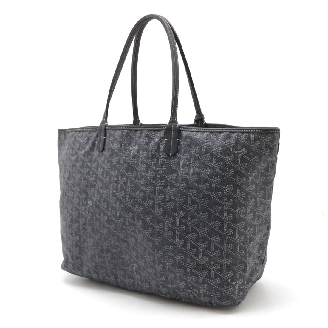 Goyard St. Louis PM Tote Bag Gray Leather in Great Condition