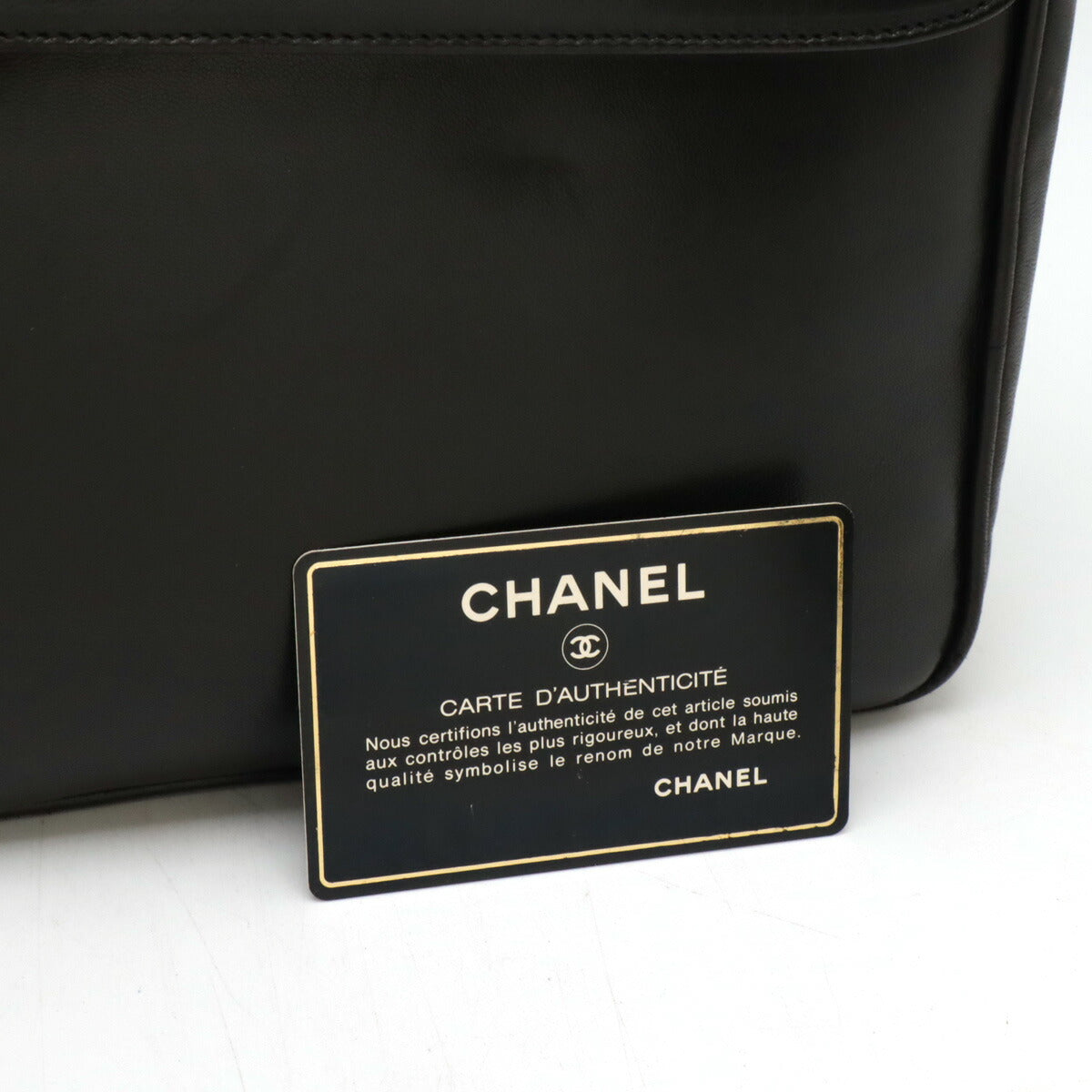 Chanel Leather Coco Mark Chain Tote Bag