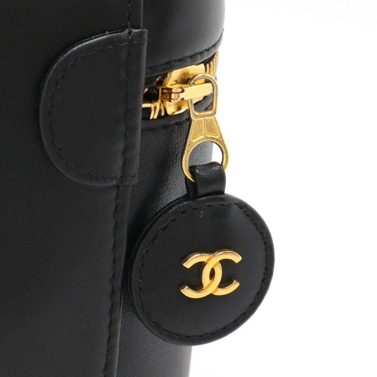 Chanel Lambskin Vanity Handbag Black