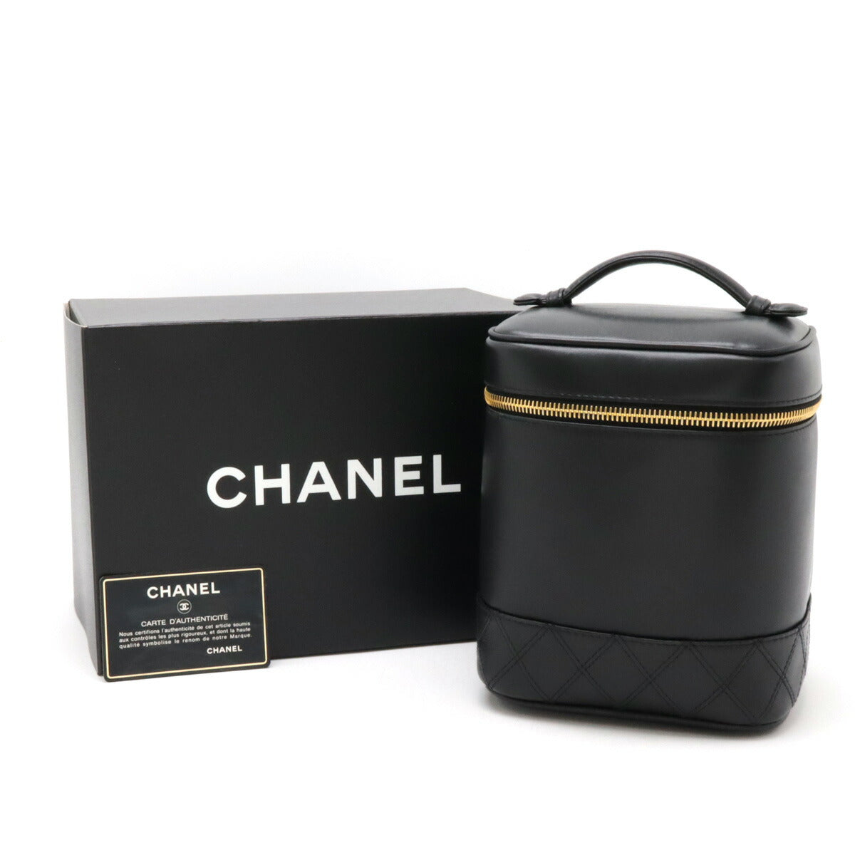 Chanel Lambskin Vanity Handbag Black